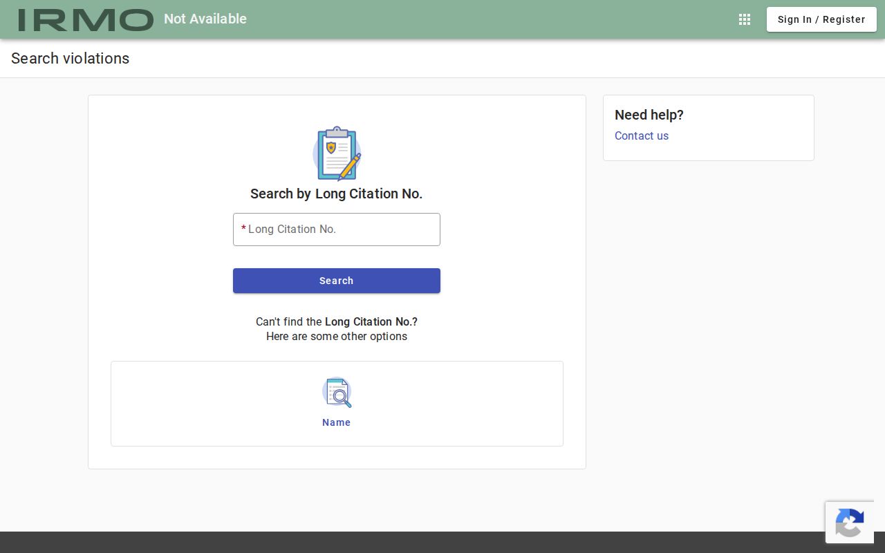 Irmo warrant records citation payment search fields