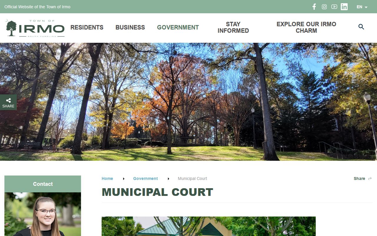 Irmo warrant records municipal court cross-county jurisdiction